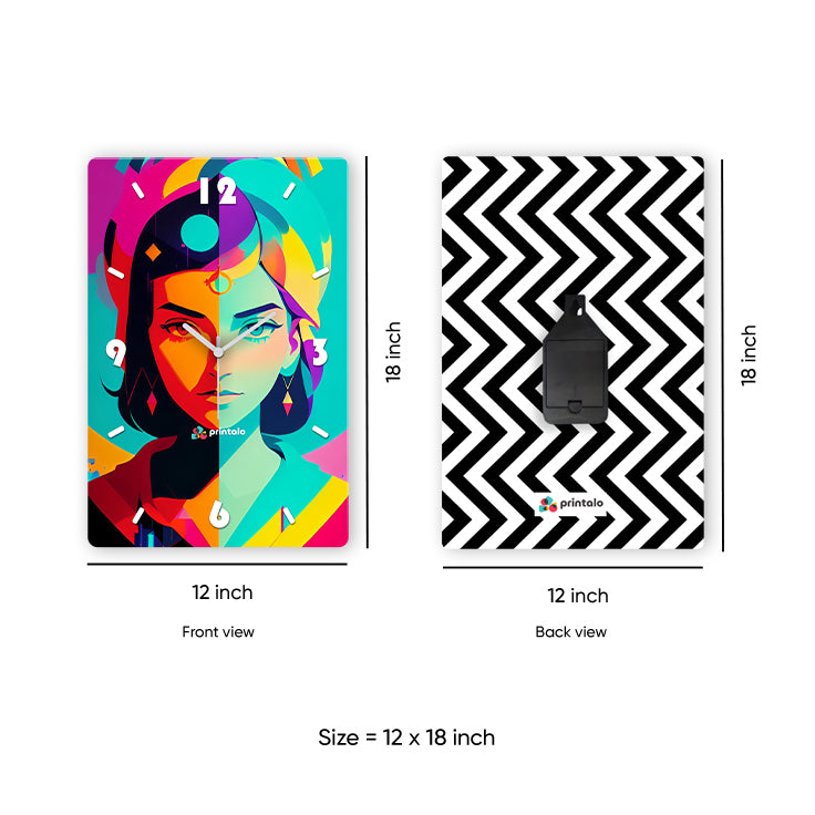 Flame & Moon Wall Clock