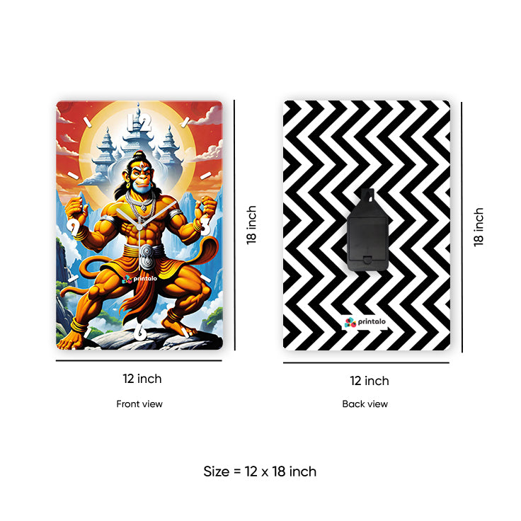 Lord Hanuman Devotional Wall Clock