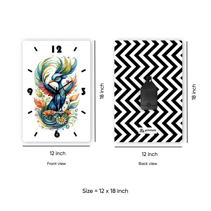 Feathered Grace Wall Clock