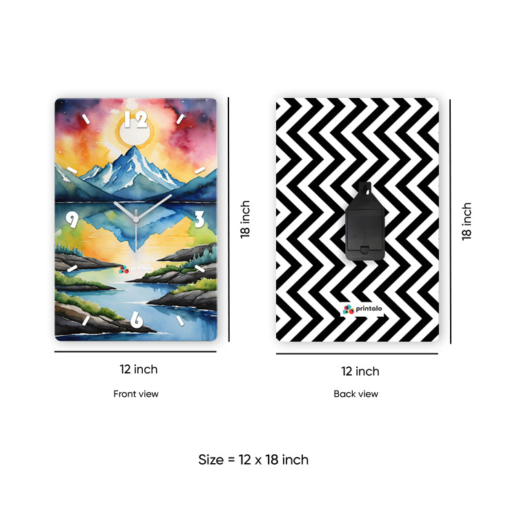 Mountain Stream Wall Clock
