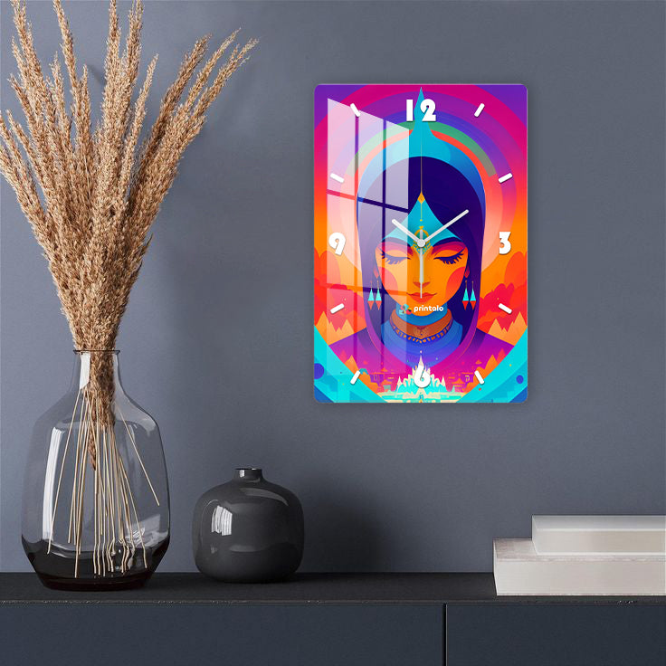 Modern Bride Wall Clock