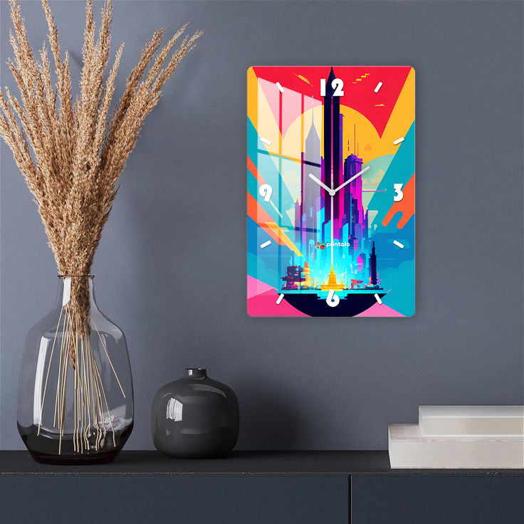 Bold Cityscape Wall Clock
