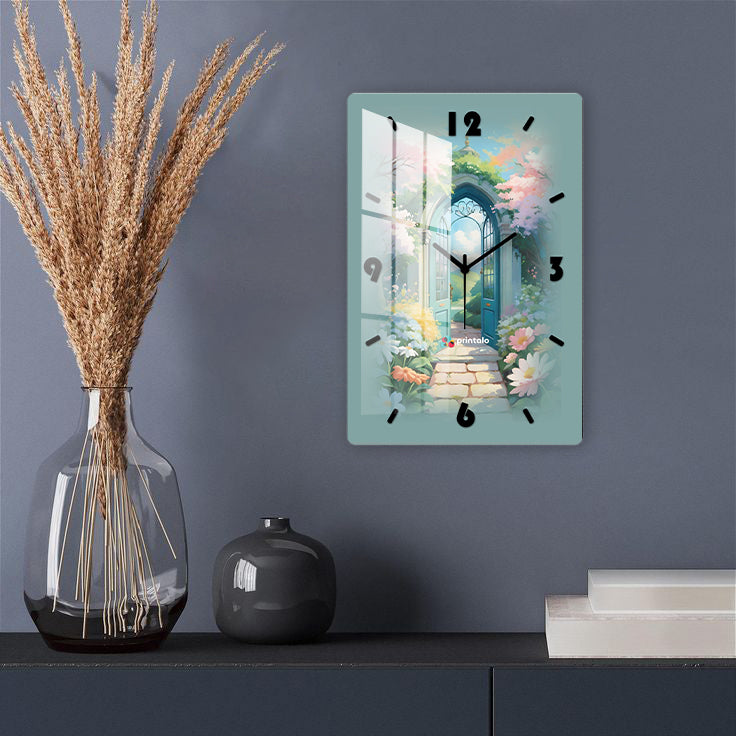 Floating Pathway Wall Clock