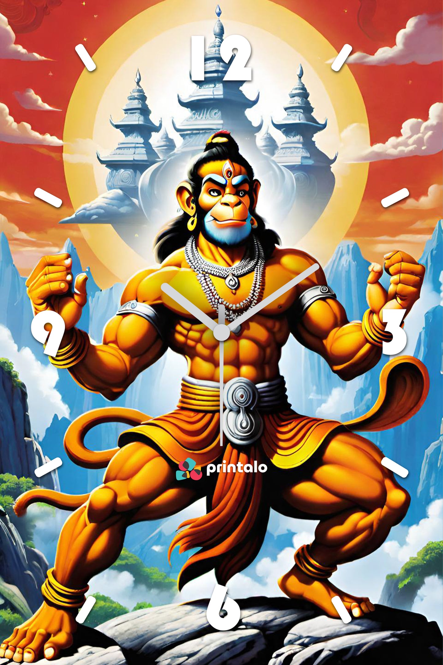 Hanuman’s Himalaya Wall Clock