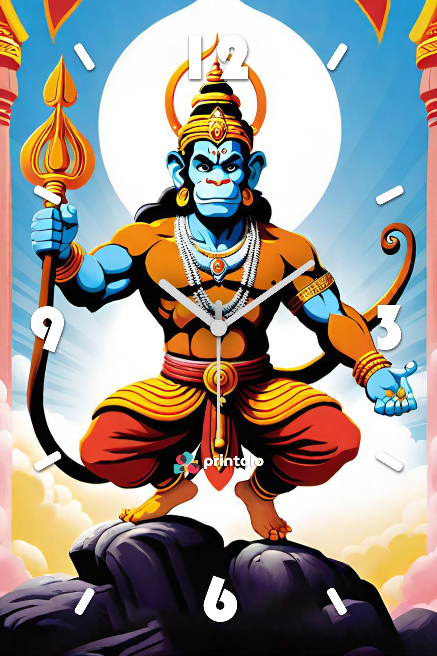 Mighty Hanuman Wall Clock