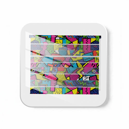Retro Comic Book Window Blinds Coasters
