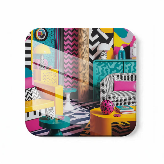 Memphis Group Pattern Explosion Room Coasters