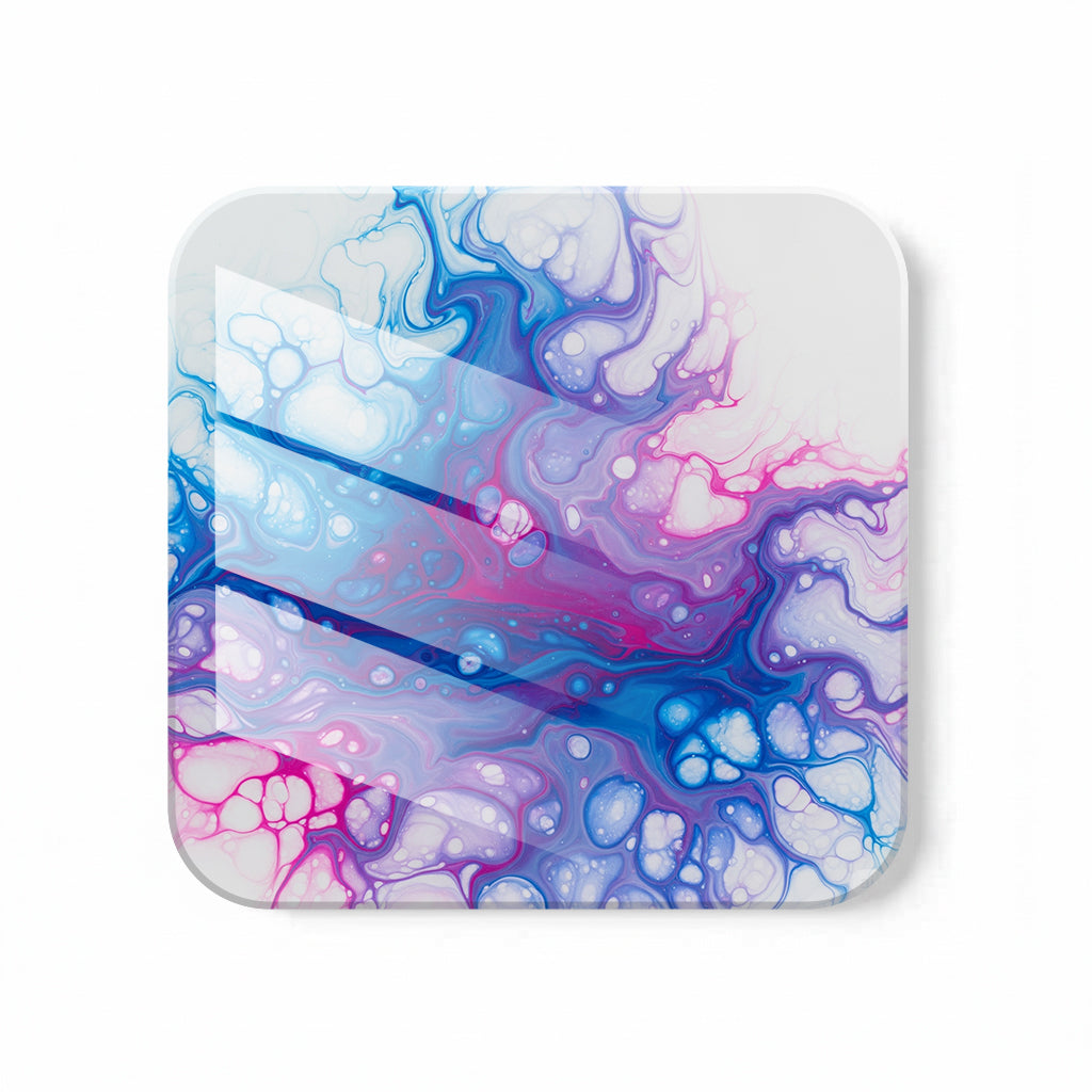 Cellular Fluid Art Pattern Coasters